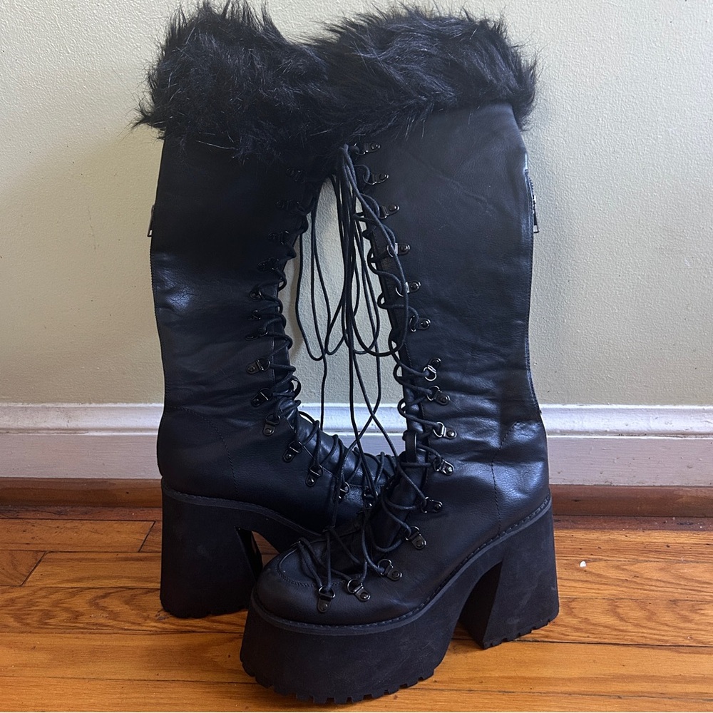 Dollskill Widow God Forsaken Knee High boots 11